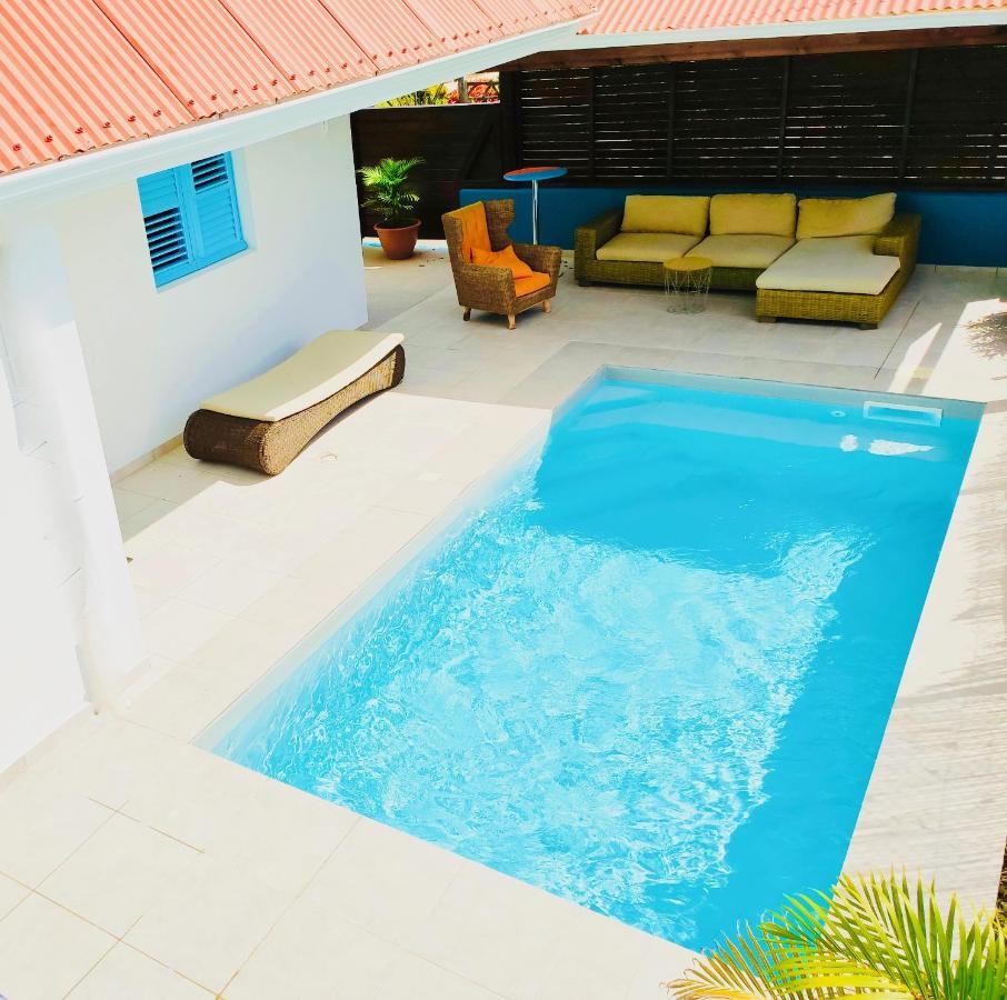 לה קברה Location Maison Bleue Avec Piscine Privative Au Carbet Martinique מראה חיצוני תמונה